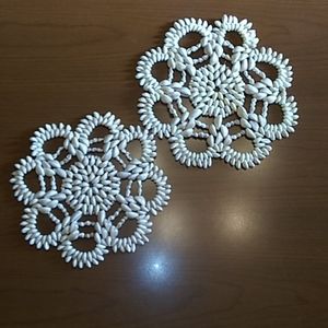 Sea shell doilies.